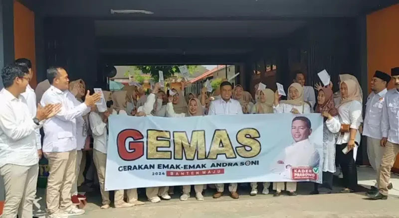 Keterangan foto : Relawan Gerakan Emak-Ema Andra Soni (Gemas) siap memenangkan Bakal Calon Gubernur Banten Andra Soni di Pilkada Banten 2024.