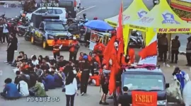 Peringatan Hari Buruh dengan aksi demo yang digelar di beberapa titik di Provinsi Lampung, Rabu (1/5/2024)
