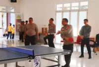 Keterangan poto : Kapolres Lebak AKBP Suyono Saat membuka Turnen Tenis Meja