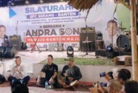 Keterangan foto : Slanker fun Club Banten Siap Menangkan Andra Soni Sekali Putaran, (Minggu, 23/6/2024)