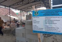 Keterangan Poto : Papan Informasi Pembangunan Rumdin Kajari Lebak Terpantau Sudah Dipasang.