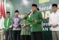 Keterangan foto : Konferensi pers PPP Banten beri Sinyal Dukung Andra Soni - Dimyati di Pilgub Banten, (Sabtu, 13/7/2024)
