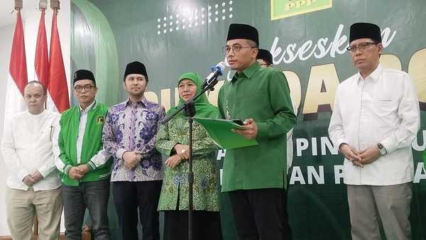 Keterangan foto : Konferensi pers PPP Banten beri Sinyal Dukung Andra Soni - Dimyati di Pilgub Banten, (Sabtu, 13/7/2024) 