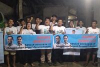 Keterangan foto : Warga Cijoro lebak Terus Teriakan Andra Soni di Pilgub Banten, (Selasa, 9/7) 2024)
