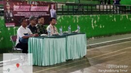 Keterangan poto : Letkol. Inf, Herbert Rony Parulian Sinaga, Dandim 0603/Lebak saat membuka Turnen Futsal menyambut HUT Kodam III Siliwangi dan Korem 064 MY Tahun 2024