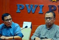 Keterangan foto : Ketua Dewan Kehormatan PWI Sasongko Tedjo, Selasa (17/7/2024)