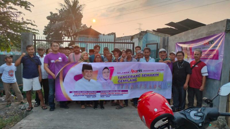 Keterangan foto : Relawan Maesal - Intan (Manis) Kabupaten Tangerang melakukan konsolidasi di akar rumput, Jumat (18/7/2024) 
