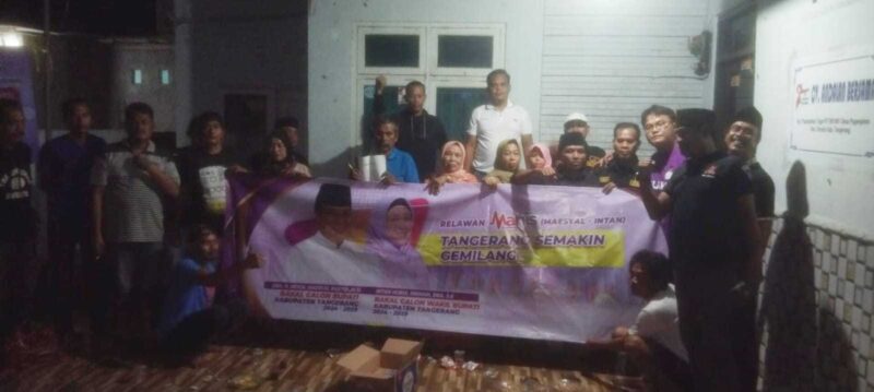 Keterangan foto : Relawan Maesal - Intan (Manis) Kabupaten Tangerang melakukan konsolidasi di akar rumput, Sabtu (20/7/2024) 