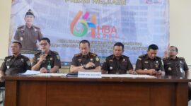 Keterangan foto : Kejaksaan Negeri Kabupaten Bandung menyampaikan berbagai capaian kerja selama periode Januari hingga Juli 2024, Jumat (18/7/2024) 