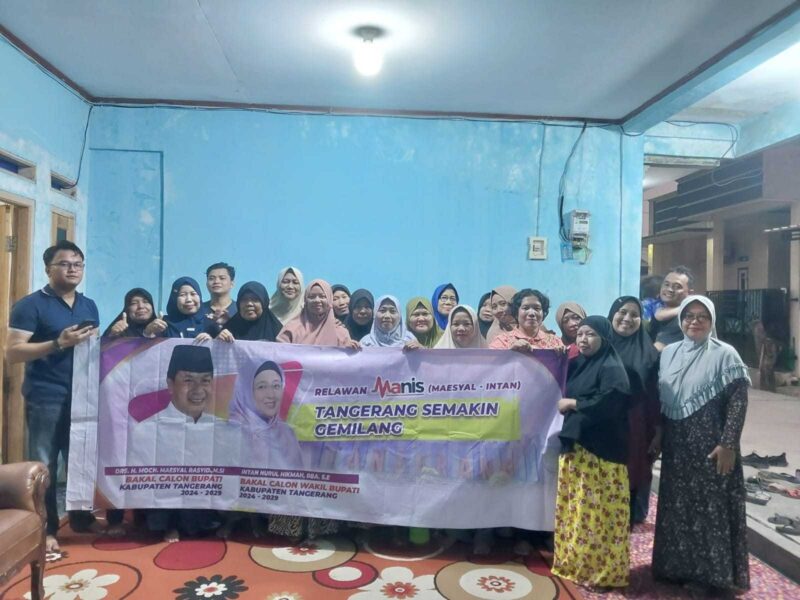 Keterangan foto : Relawan Maesal - Intan (Manis) Kabupaten Tangerang melakukan konsolidasi di akar rumput, Sabtu (20/7/2024) 