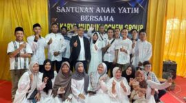 PT Karya Muda Indochem Group, Melaksanakan kegiatan santunan anak yatim piatu di aula kantor, yang beralamat di Jalan Baru kali cadas Nomor 27-28, RT 01 RW 07 Kelurahan Periuk, Kecamatan Periuk, Kota Tangerang. Selasa, (23/7/2024).