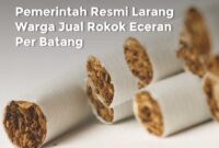 Keterangan foto : Ilustrasi Rokok eceran per batang terasMedia Foto