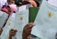 Keterangan poto : Ilustrasi pembuatan Sertifikat Tanah PTSL.