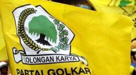 Keterangan Foto: Ilustrasi Bendera partai Golkar.