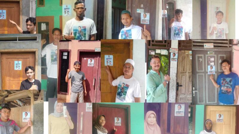Keterangan foto : Relawan Jokowi Bergerak Bersama Prabowo (RJBBP) Provinsi Banten terus bergerak membuka posko kemenangan di Rumah-rumah warga, Minggu (4/8/2024) 