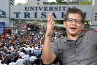 Keterangan foto : Pengamat politik Rocky Gerung ikut berkomentar atas kemelut berkepanjangan yang menimpa Universitas Trisakti, Selasa (4/8/2024)