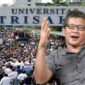 Keterangan foto : Pengamat politik Rocky Gerung ikut berkomentar atas kemelut berkepanjangan yang menimpa Universitas Trisakti, Selasa (4/8/2024) 