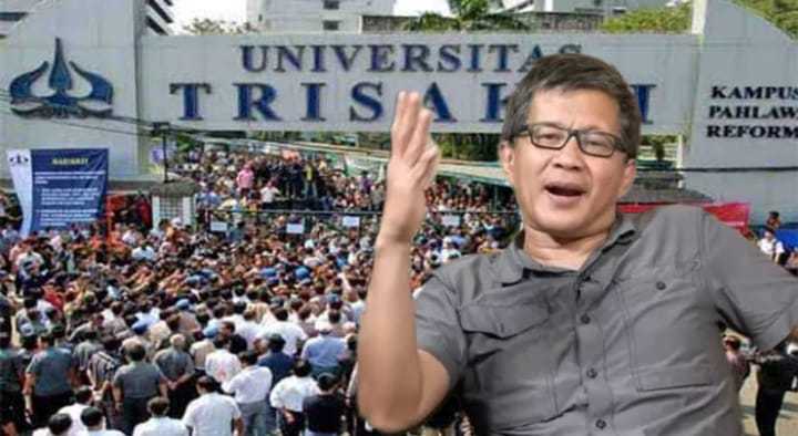 Keterangan foto : Pengamat politik Rocky Gerung ikut berkomentar atas kemelut berkepanjangan yang menimpa Universitas Trisakti, Selasa (4/8/2024) 