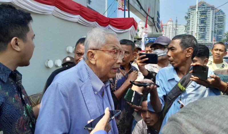 Keterangan foto : Ketua Pembina Yayasan Trisakti Prof. Dr. Anak Agung Gde Agung pantas merasa lega lantaran kasus sengketa Yayasan Trisakti menang di tingkat kasasi Mahkamah Agung, Jumat (16/8/2024) 