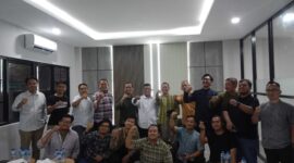 Bakal Calon Gubernur Banten, Andra Soni, mengunjungi kantor Disway Group di Palmerah, Jakarta Barat, pada Selasa, 13 Agustus 2024