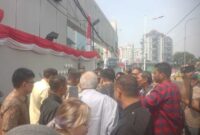 Keterangan foto : Demo di depan kampus Trisakti, Kamis (15/8/2024)