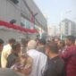 Keterangan foto : Demo di depan kampus Trisakti, Kamis (15/8/2024) 