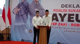 Keterangan Foto: Bacalon) Wali Kota dan Wakil Wali Kota Sukabumi, Ayep Zaki - Bobby Maulana.