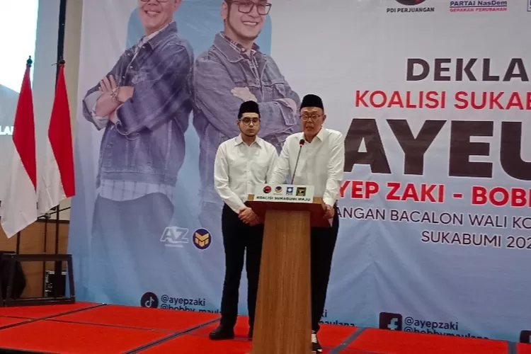 4 Partai Resmi Deklarasi Usung Ayep Zaki dan Bobby Maulana Maju Pilwalkot Sukabumi I Teras Media