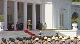 Keterangan foto : esi Pisah Sambut Presiden RI di Istana Merdeka, Terimakasih Jokowi dan Selamat Bertugas , (Minggu, 20/10/2024) 
