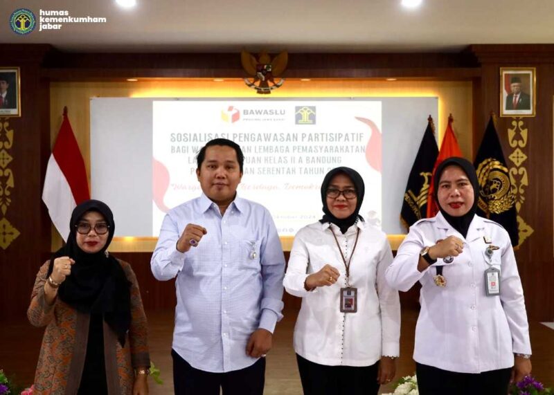 Keterangan foto : Kemenkumham Jabar Bersama Bawaslu Sosialisasikan Pengawasan Partisipatif Bagi Warga Binaan Pemasyarakatan di LPP Bandung, (Rabu, 16/10/2024) 