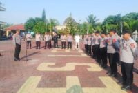 Keterangan foto : Polres Lebak Gelar Apel Persiapan Pengamanan Kampanye Terbatas Paslon Gubernur Banten, (Selasa, 22/10/2024)