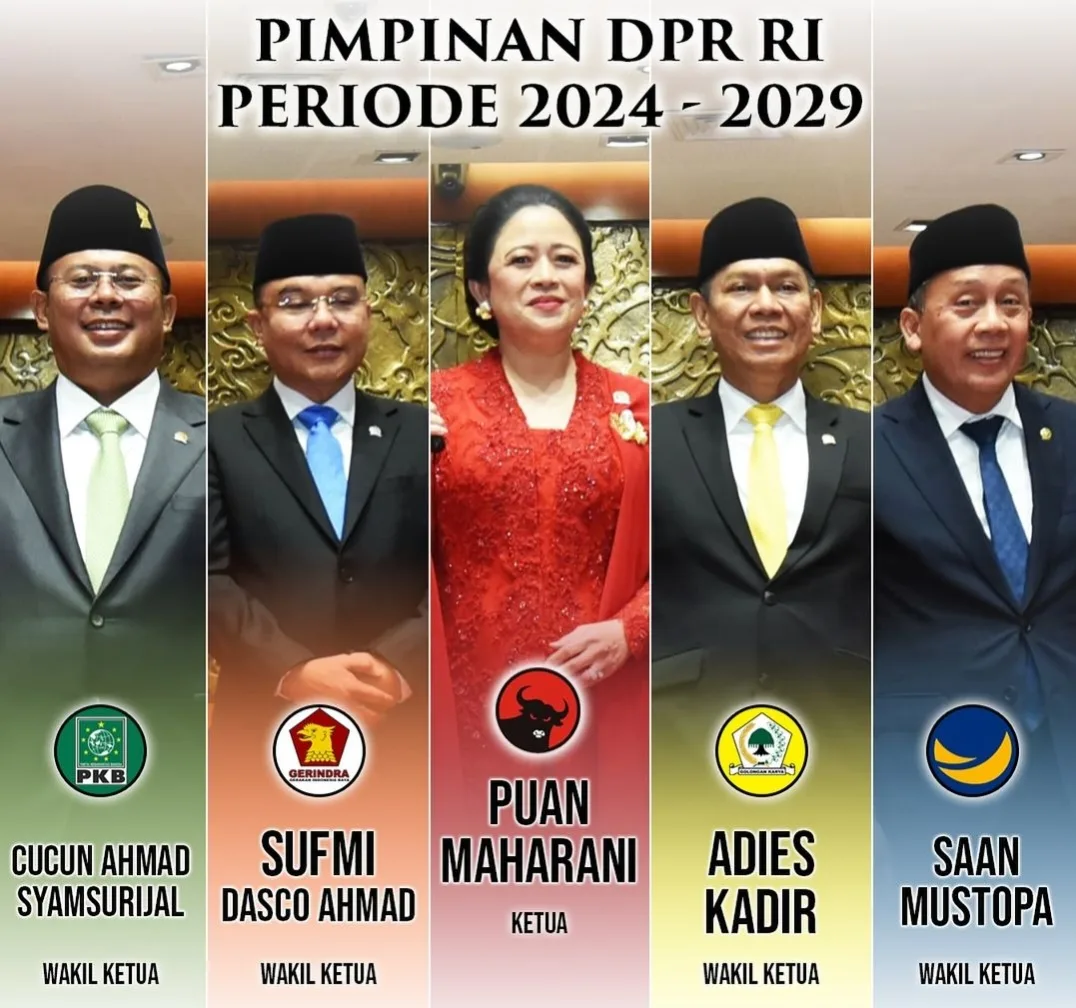 Pimpinan DPR RI Periode 2024-2029 Resmi Dilantik