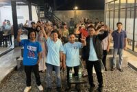 Keterangan foto : Mahasiswa dan Pemuda Milenial Kota Serang Kompak Menangkan Andra Soni Gubernur Banten, (Jum'at, 4/10/2024)