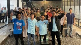Keterangan foto : Mahasiswa dan Pemuda Milenial Kota Serang Kompak Menangkan Andra Soni Gubernur Banten, (Jum'at, 4/10/2024) 