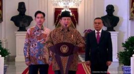 Keterangan foto : Presiden Republik Indonesia Prabowo Subianto umumkan Menteri dan wakil menteri Kabinet Merah Putih di Istana Merdeka, (Minggu, 20/10/2024) 