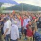 Keterangan foto : kampanye di desa Lelilef, kecamatan Weda Tengah pada tanggal 11 November 2024 yang digelar oleh pasangan calon bupati dan wakil bupati Elang-Rahim, Jumat (15/11/2024) 