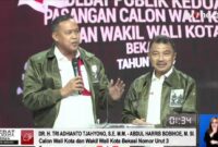 Keterangan foto : Debat Kedua Pilkada Kota Bekasi dilaksanakan pada 22 November 2024 di Studi TVOne Jakarta, Jumat (22/11/2024)