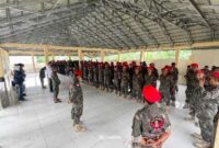 Keterangan fofo : Ratusan anggota ormas yang tergabung dalam Gerakan Rakyat Indonesia Bersatu (GRIB) Jaya PAC Kecamatan Cibeureum, Kota Sukabumi, 26 Febuari 2025