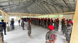 Keterangan fofo : Ratusan anggota ormas yang tergabung dalam Gerakan Rakyat Indonesia Bersatu (GRIB) Jaya PAC Kecamatan Cibeureum, Kota Sukabumi, 26 Febuari 2025