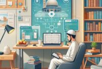 Keterangan foto : Ilustrasi Pemuda Muslim dalam Kebangkitan nasional di Era Digital, (Senin, 2/12/2024)