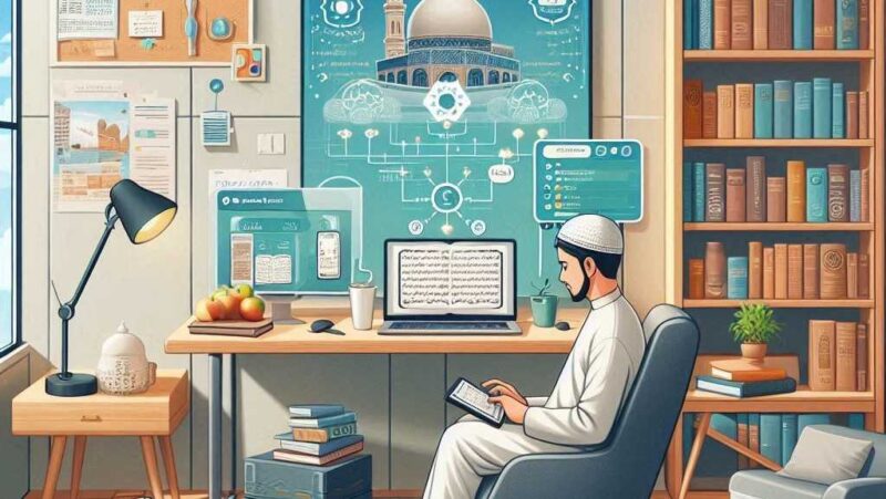 Keterangan foto : Ilustrasi Pemuda Muslim dalam Kebangkitan nasional di Era Digital, (Senin, 2/12/2024) 