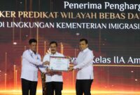 Keterangan foto : Lapas Batam resmi meraih predikat Wilayah Bebas dari Korupsi (WBK) untuk tahun 2024, Senin (15/12/2024)