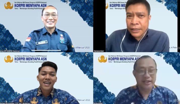 Webinar Korpri Menyapa ASN Seri ke-98 yang diselenggarakan pada Senin (4/2/2025),