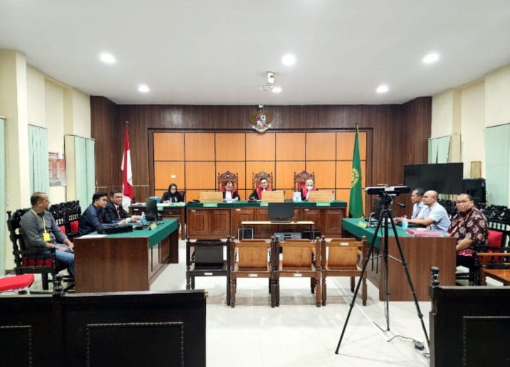 Keterangan foto : PT Maulana Karya Persada (MKP) tidak hadir dalam sidang gugatan yang diajukan PT Surya Borneo Indah (SBI) di Pengadilan Negeri (PN) Pontianak, Kalimantan Barat (Kalbar), Jumat (14/1/2025) 