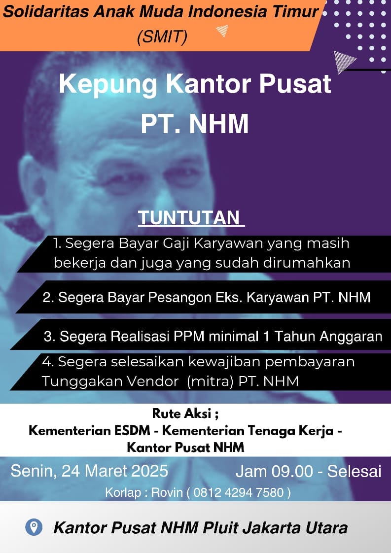 Keterangan foto : Ratusan Karyawan PT. Nusa Halmahera Mineral (NHM) sudah tiba di Jakarta.