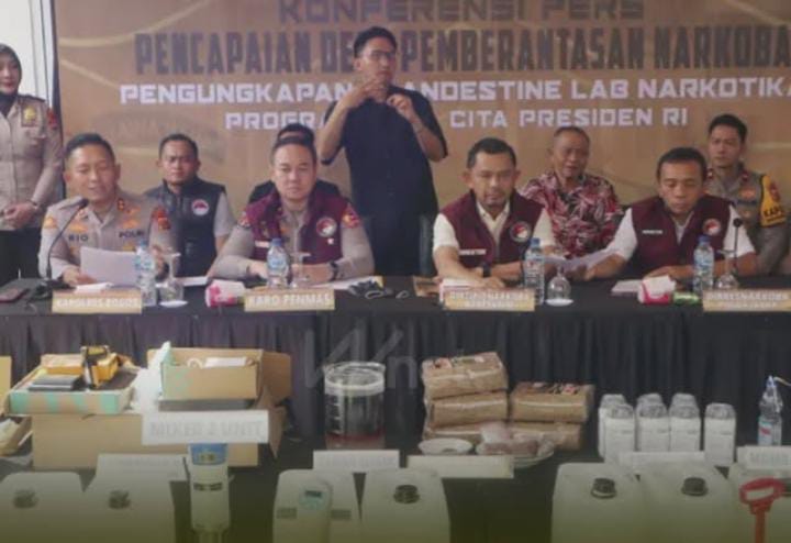 Keterangan foto : Polres Bogor berhasil ungkap kasus narkotika terbesar di Jawa Barat