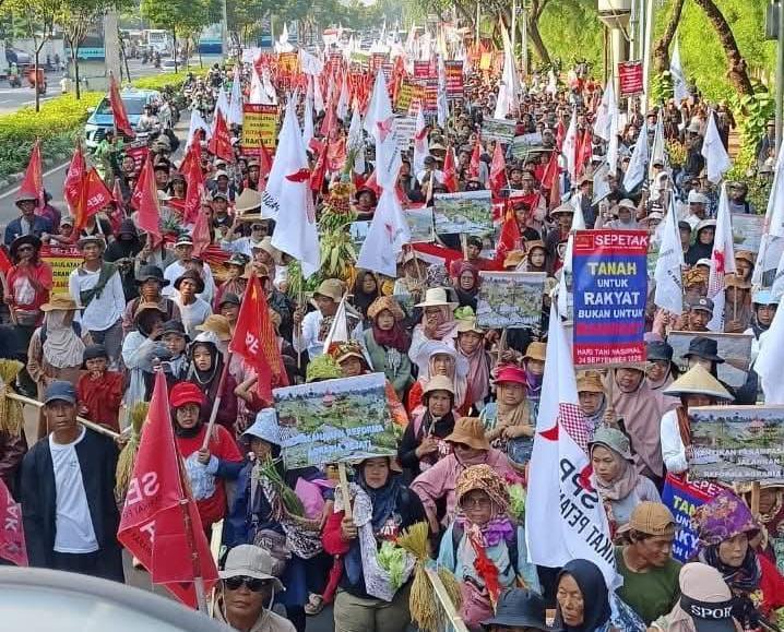 Keterangan foto : Serikat Petani Pasundan saat memperingati Hari Tani Nasional, Rabu (24/9/2025)