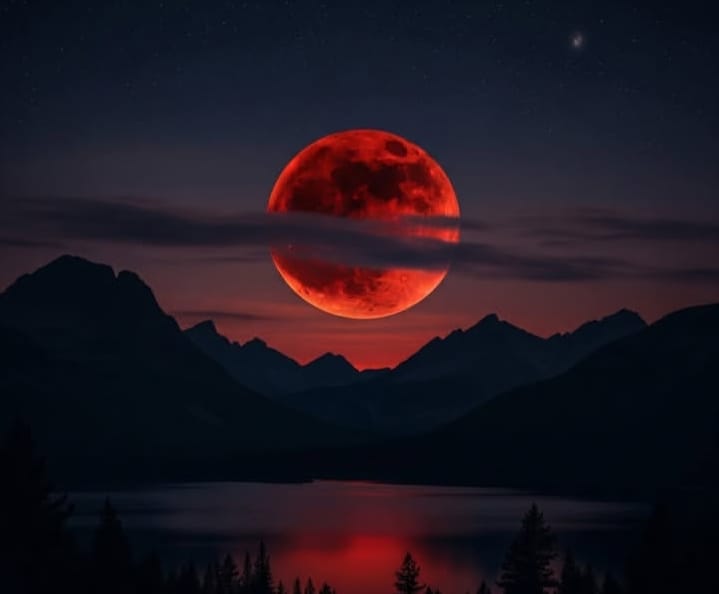 Ilustrasi gerhana bulan