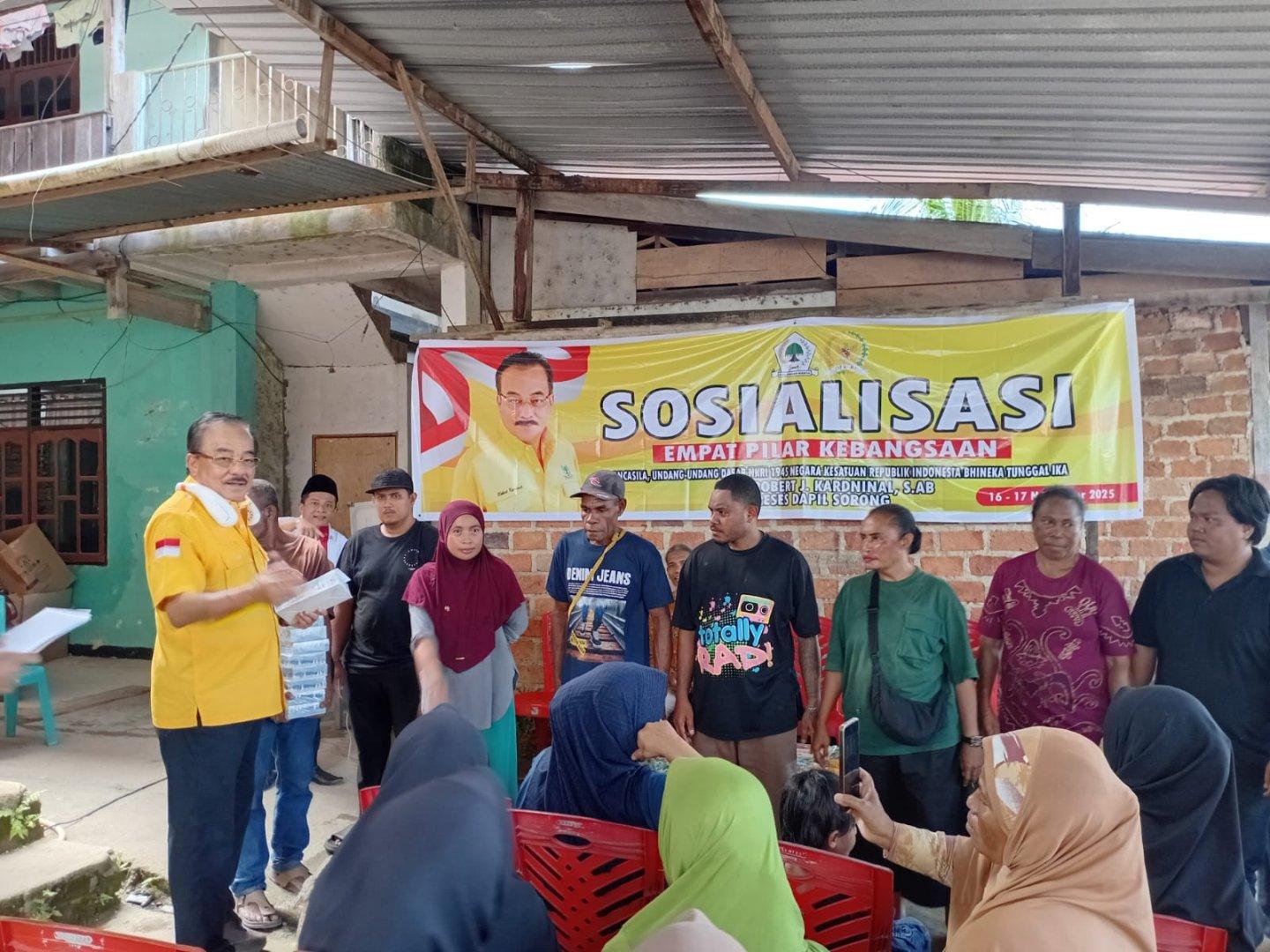 Keterangan foto: Sosialisasi Empat Pilar Anggota DPR RI, di Papua Barat Daya, Minggu (23/11/2025).