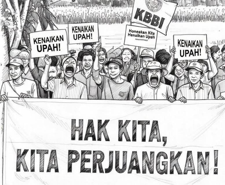 Keterangan foto: Ilustrasi Demo Serikat Buruh, Sabtu (19/12/2025)